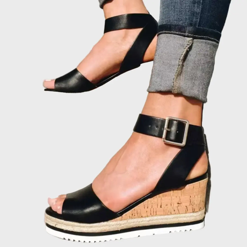 Urban Luxe Ankle Strap Wedge Sandals Jasmine's Boutique Australia