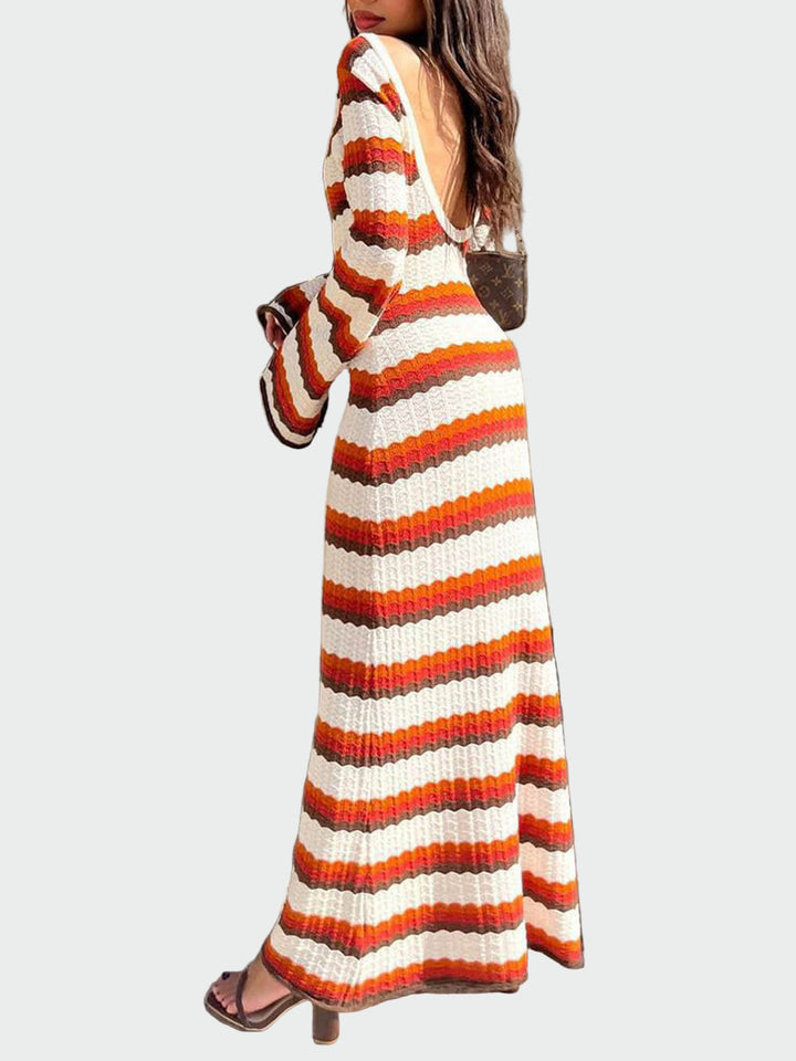 Crochet Zigzag Open Back Maxi Dress Jasmine's Boutique Australia