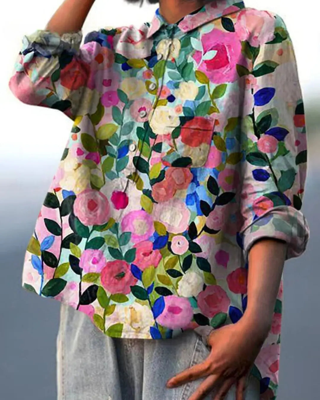 Garden Bloom Button-Up Shirt Jasmine's Boutique Australia