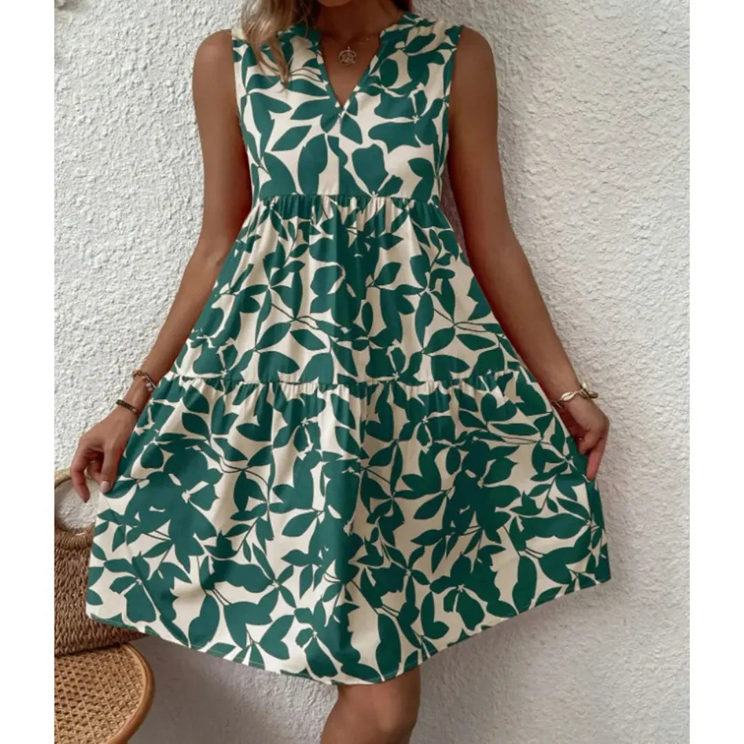 Monochrome Leaf A-Line Dress Jasmine's Boutique Australia
