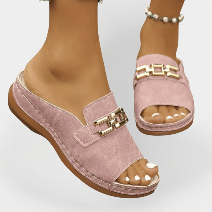 Orthopedic Leather Flip-Flops Liora Lane Boutique
