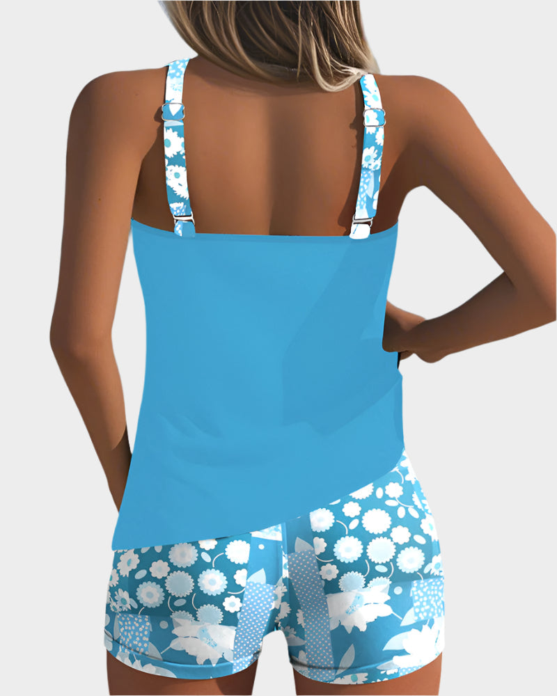 Comfortable Two-Piece Swimsuit with Floral Design Jasmine's Boutique Australia