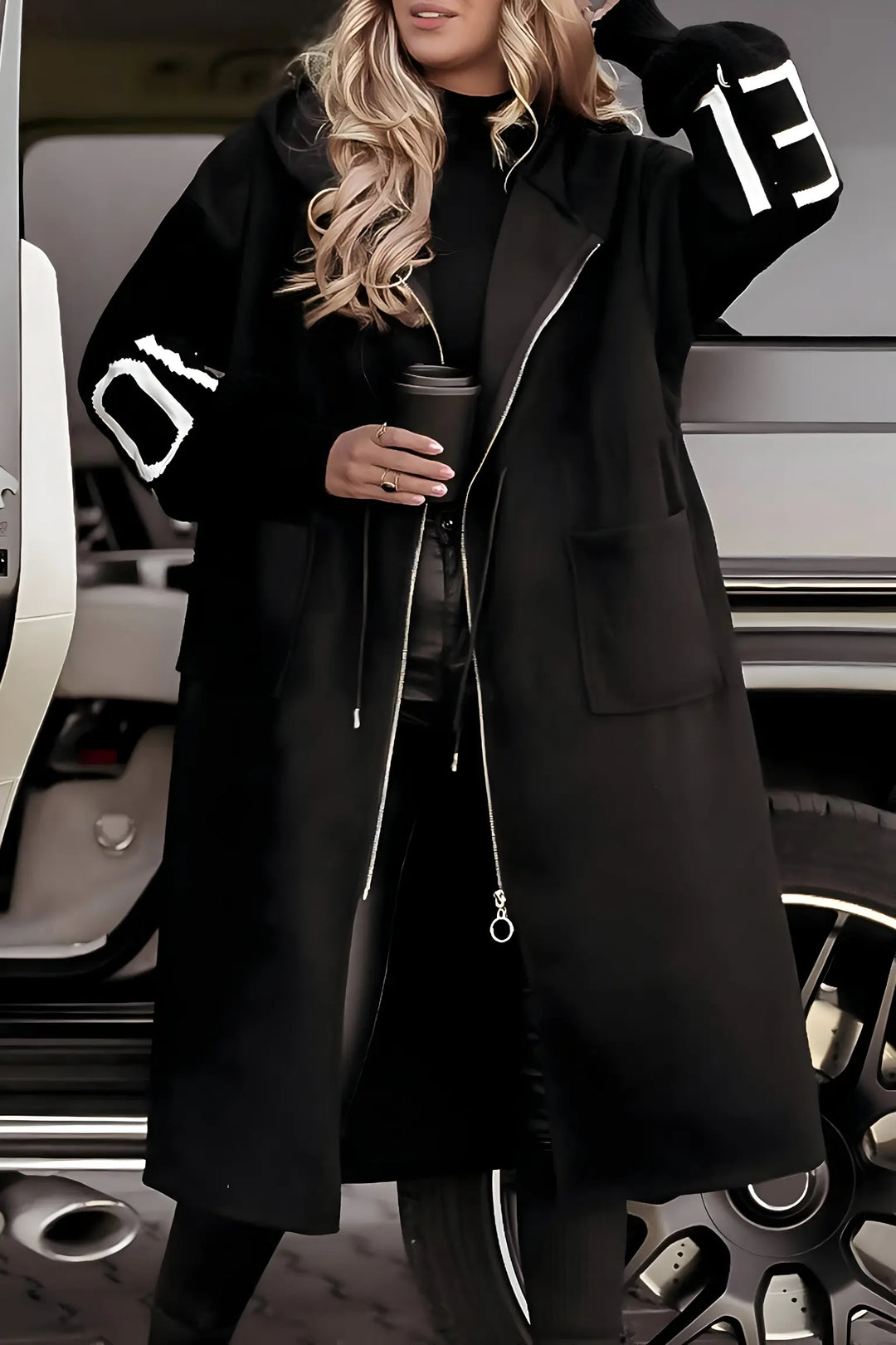 Urban Edge Longline Zipper Coat Jasmine's Boutique Australia