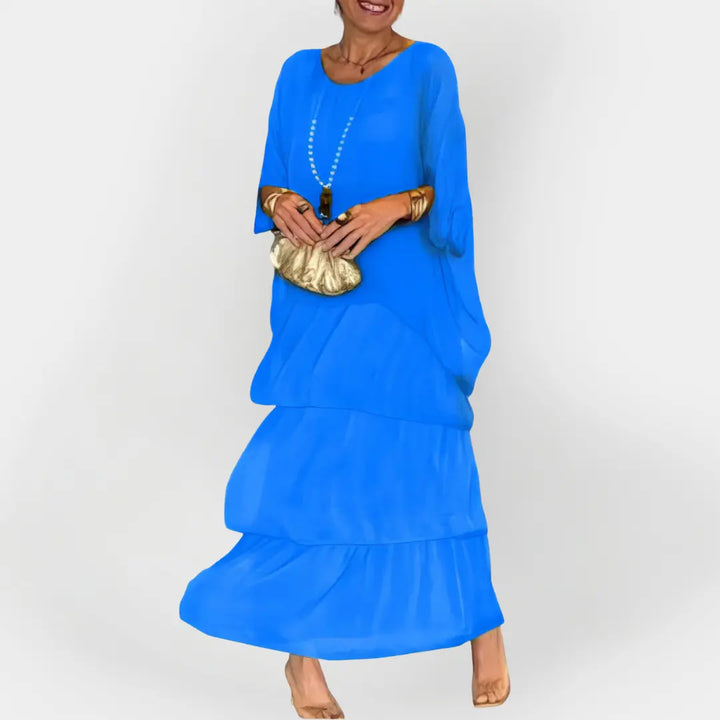 Pleated Dress with Double Layer Effect Jasmine's Boutique Australia