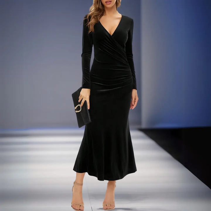 Velvet Elegance Maxi Dress Jasmine's Boutique Australia