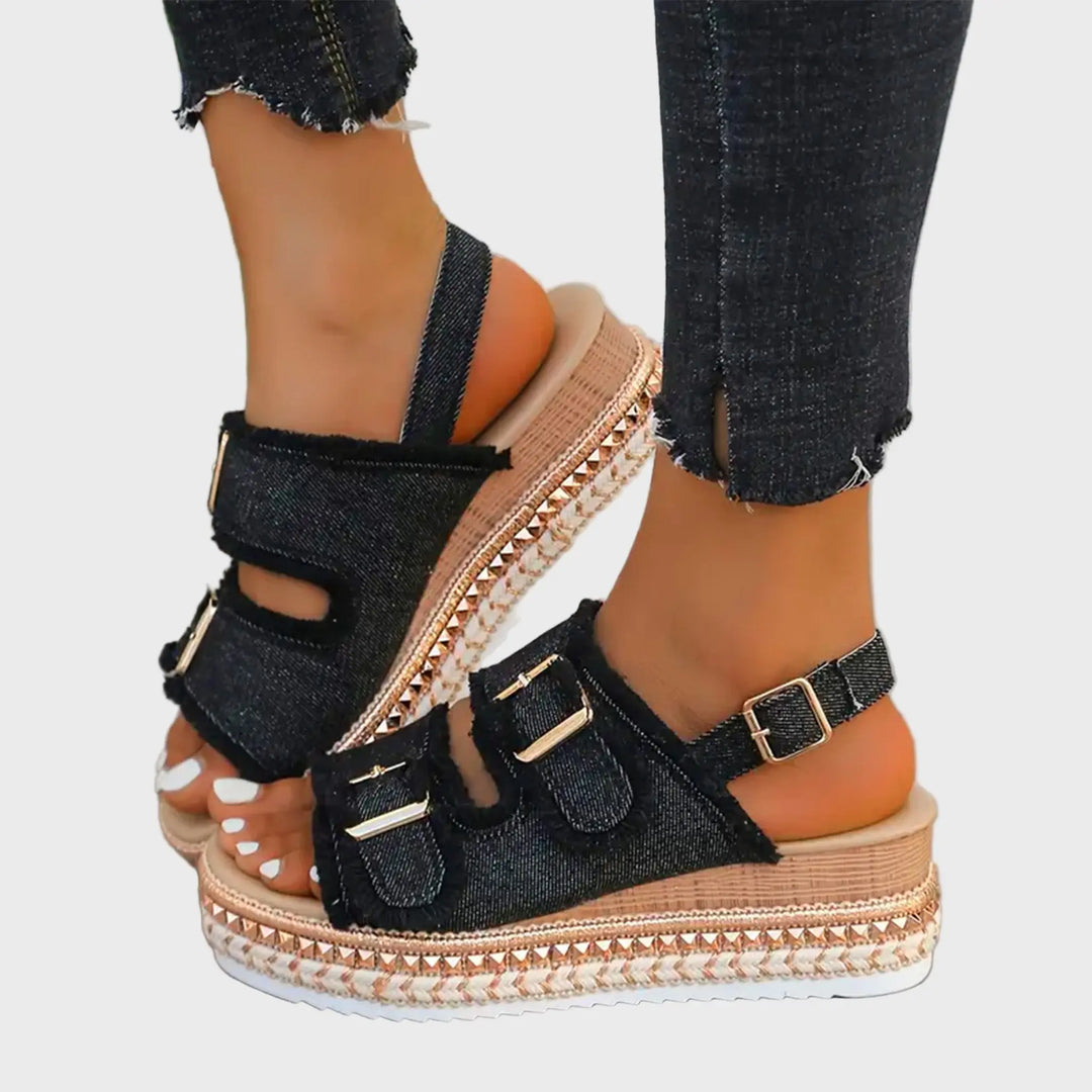 Casual Denim Wedges Jasmine's Boutique Australia