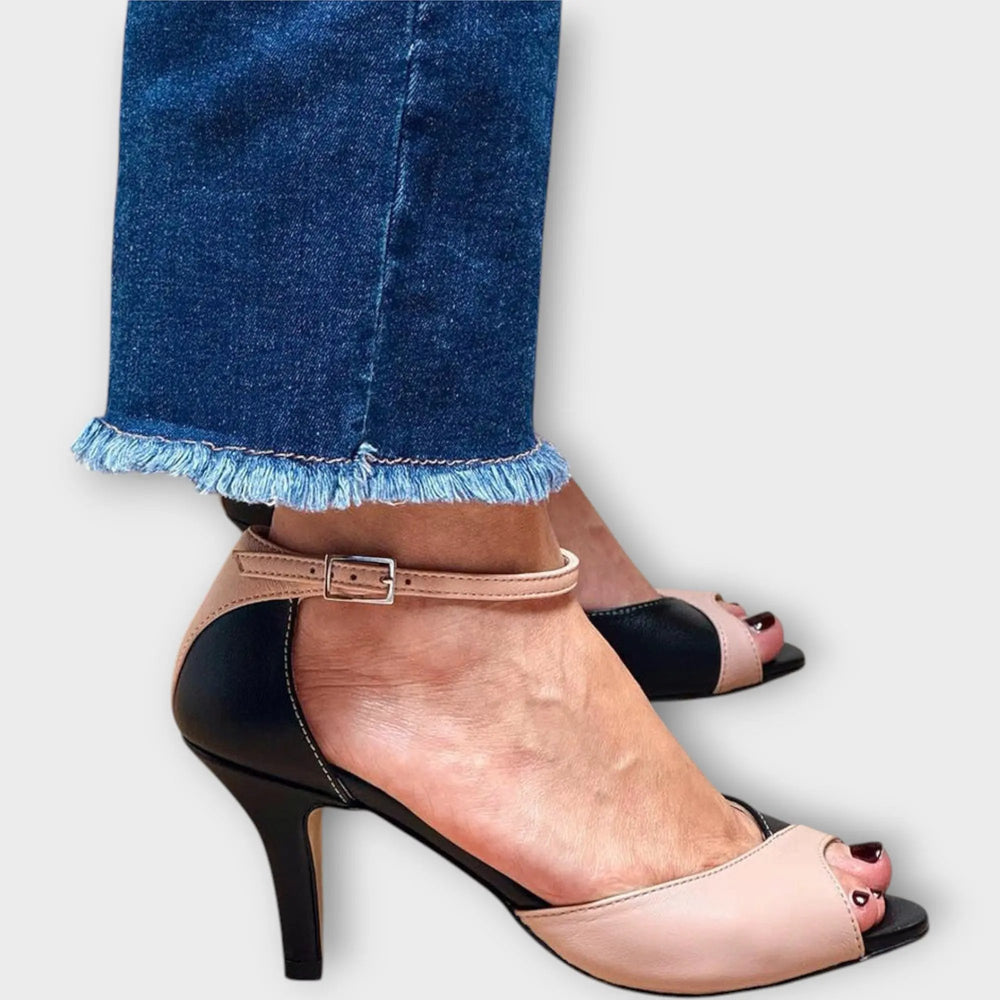 Boots with Medium Heel and Ankle Strap  Liora Lane Boutique Sandaal