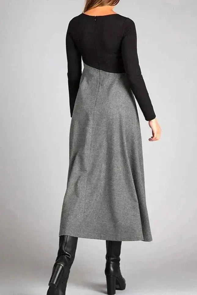 Two-Tone Pleated A-Line Maxi Dress Jasmine's Boutique Australia