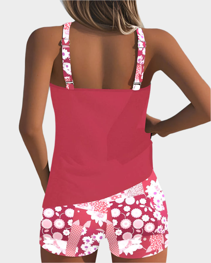 Comfortable Two-Piece Swimsuit with Floral Design Jasmine's Boutique Australia