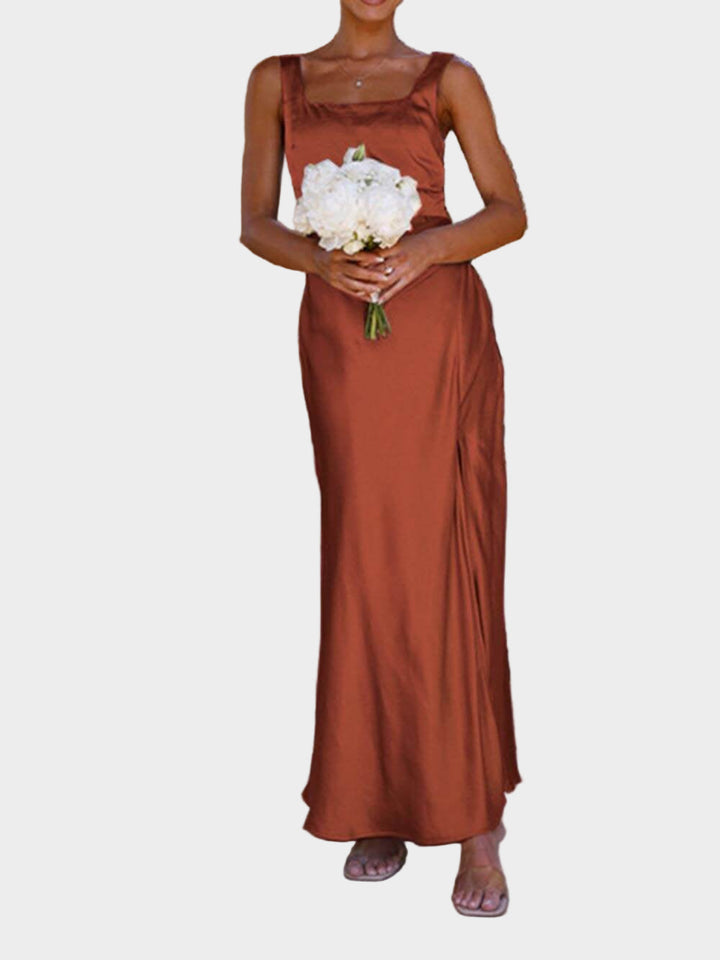 Summer Halter Satin Bridesmaid Prom Maxi Dresses Jasmine's Boutique Australia