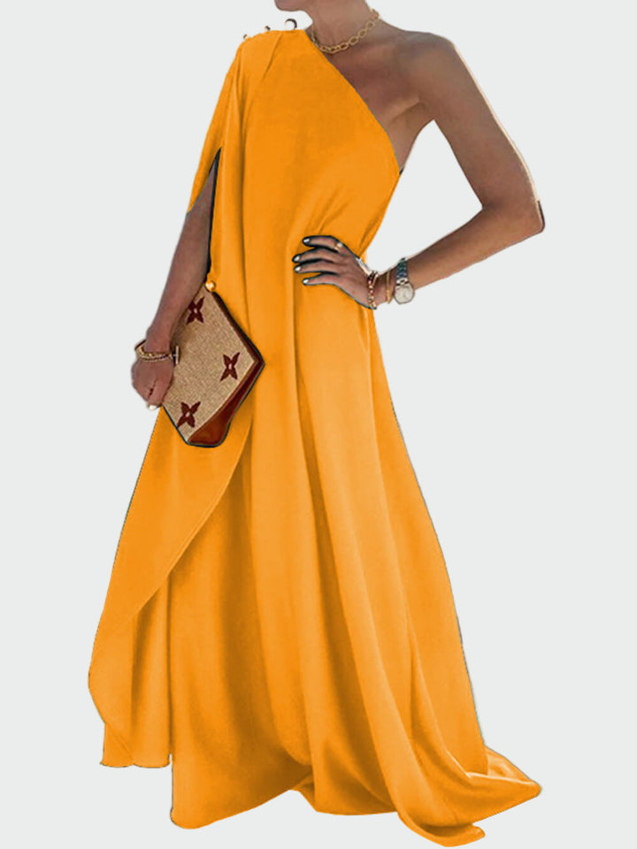Solid Color One Shoulder Maxi Dress Jasmine's Boutique Australia