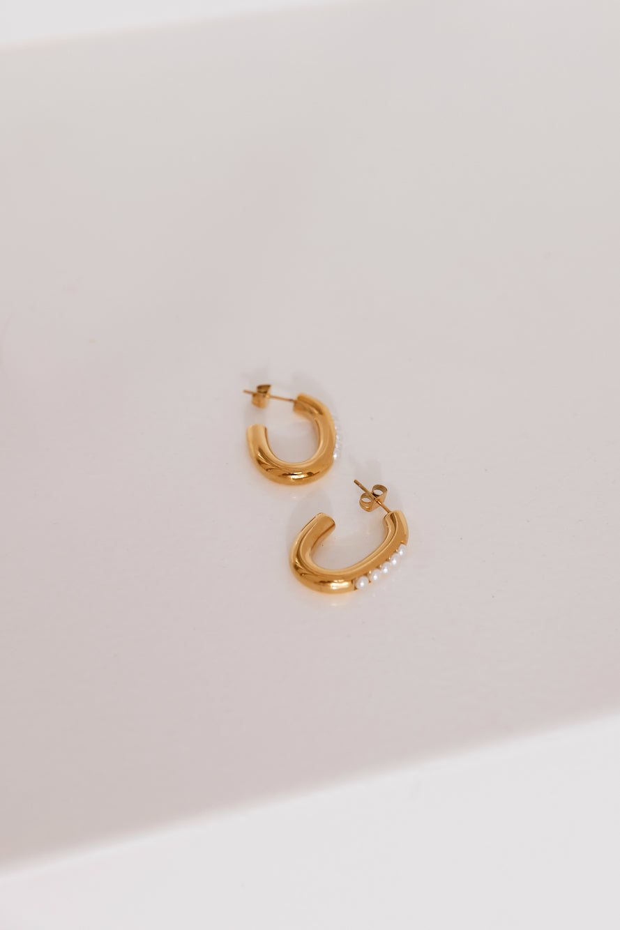18 Karat Gold Plated Hoop Earrings Jasmine's Boutique Australia