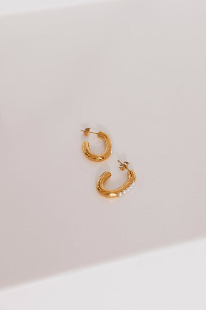 18 Karat Gold Plated Hoop Earrings Jasmine's Boutique Australia