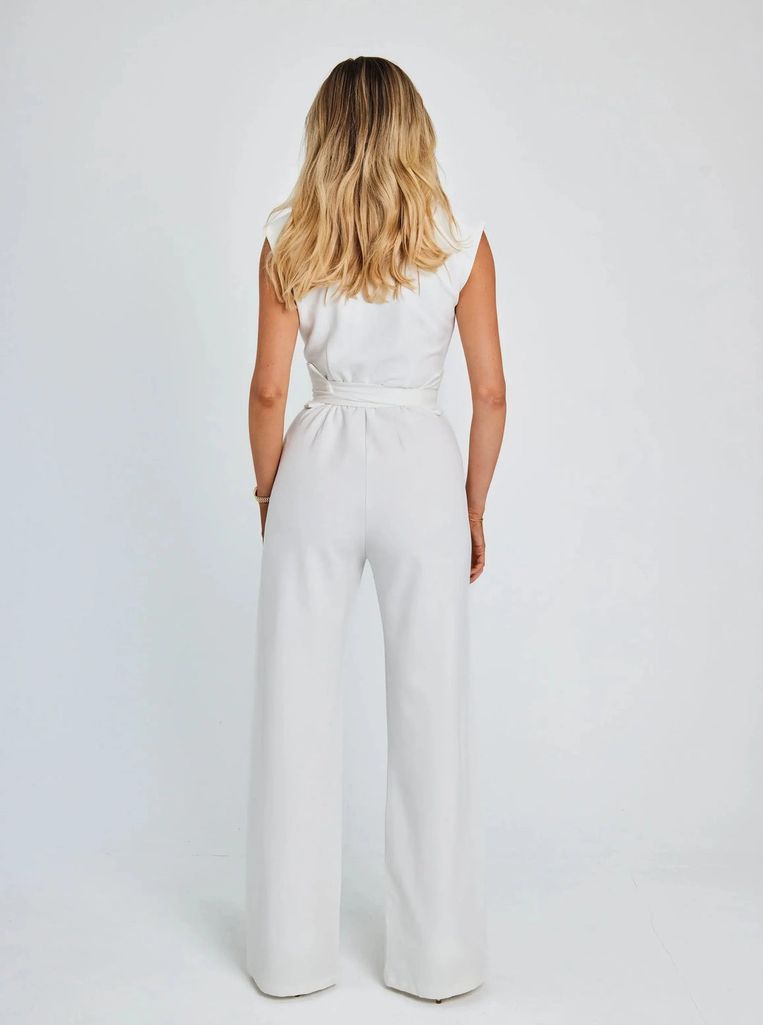 Sleek Belted Cap-Sleeve Jumpsuit Jasmine's Boutique Australia