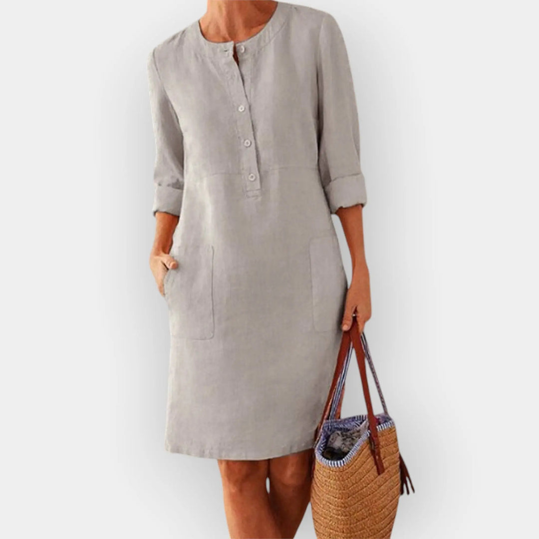 Elegant Cotton Midi Dress with Simple Design Jasmine's Boutique Australia