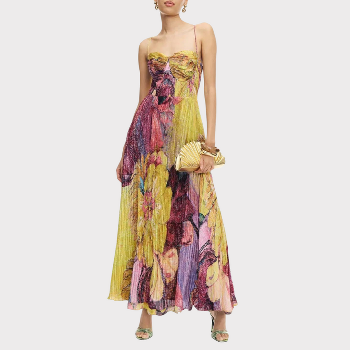 Delilah | Pleated Maxi Dress Liora Lane Boutique