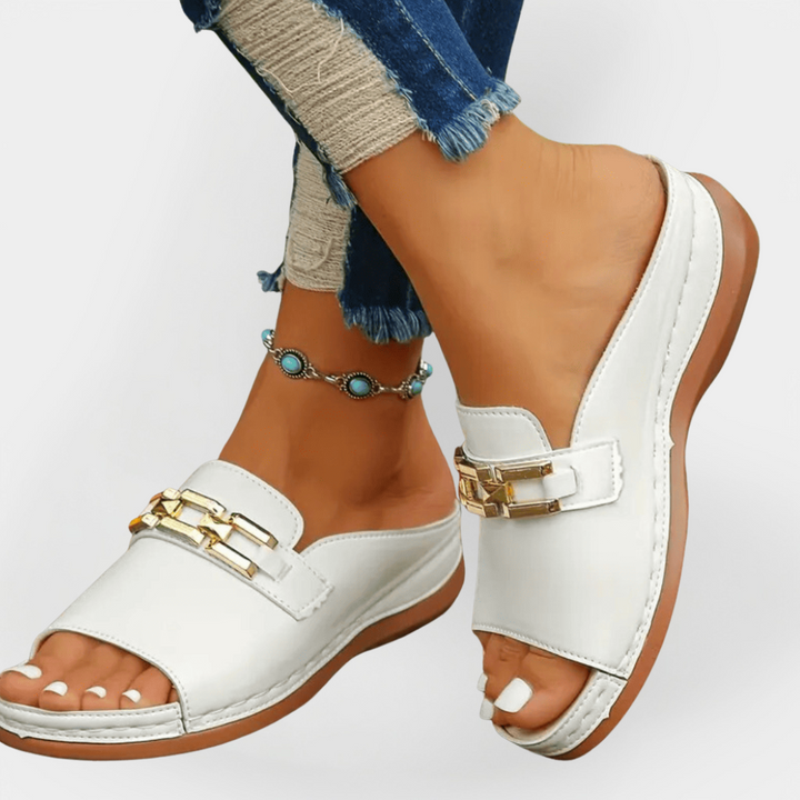 Orthopedic Leather Flip-Flops Liora Lane Boutique