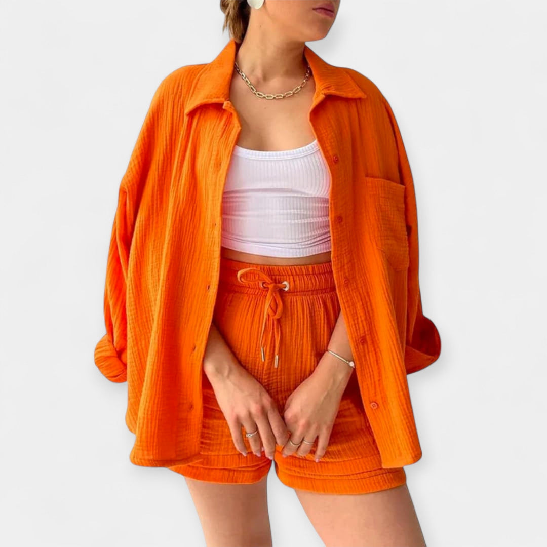 Bicolor Summer Top and Shorts Set Jasmine's Boutique Australia