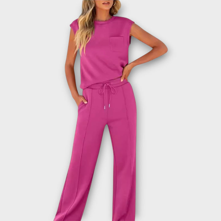 Sleeveless top and pants set with drawstring Jasmine's Boutique Australia