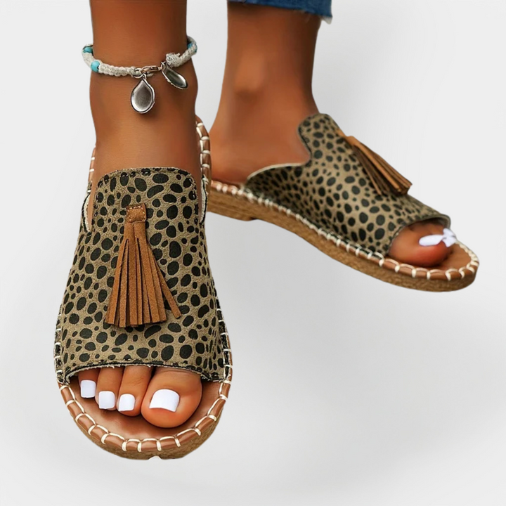 Handmade Impressive Sandals with Fringes Liora Lane Boutique