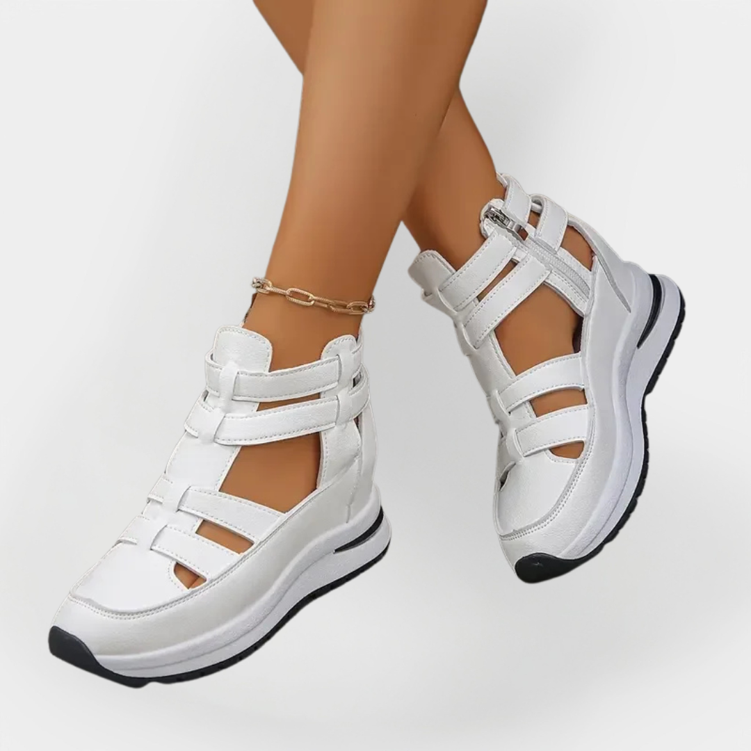 Elegant Lightweight Sandal with Heel and Side Zipper Liora Lane Boutique