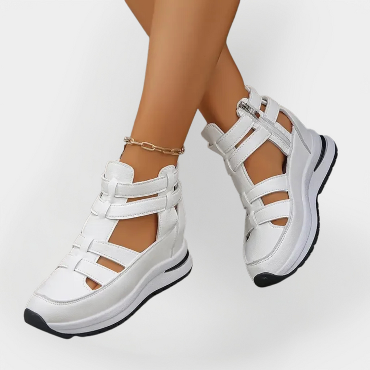 Elegant Lightweight Sandal with Heel and Side Zipper Liora Lane Boutique