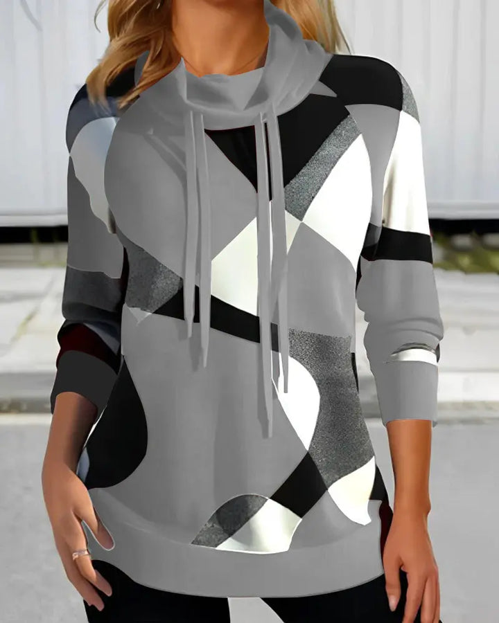 Abstract Elegance Cowl Neck Top Jasmine's Boutique Australia