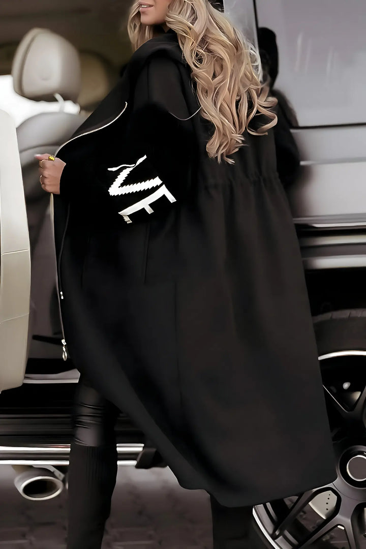 Urban Edge Longline Zipper Coat Jasmine's Boutique Australia