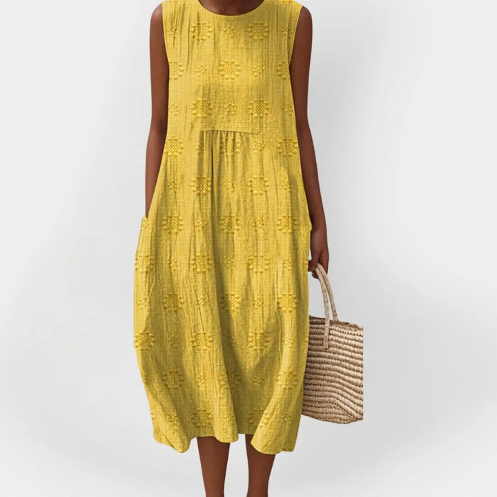 Elegant Sleeveless Cotton Dress with Pockets Jasmine's Boutique Australia