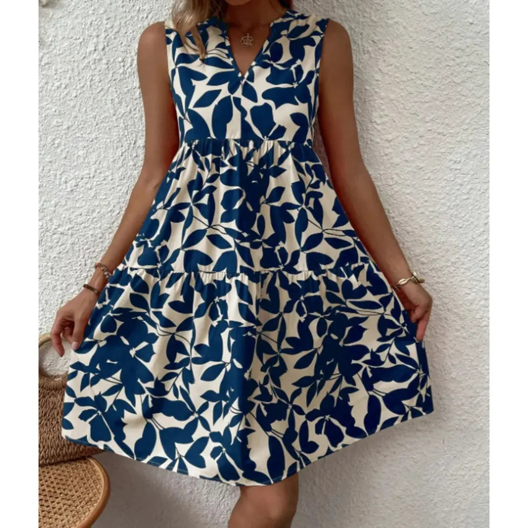Monochrome Leaf A-Line Dress Jasmine's Boutique Australia