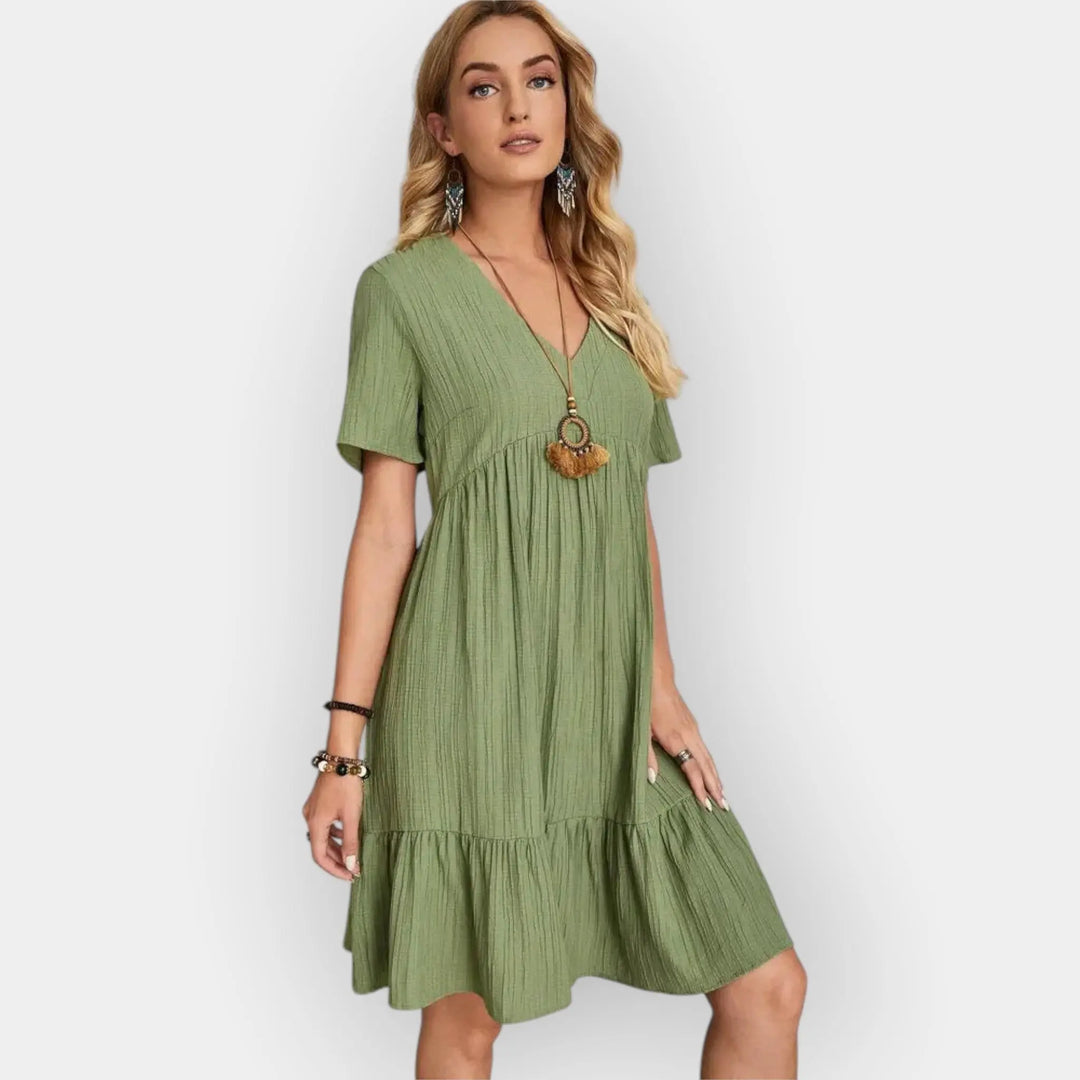 Midi Dress with V Cut Jasmine's Boutique Australia