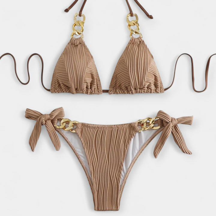 Striped Bikini Set with Ruffles Jasmine's Boutique Australia