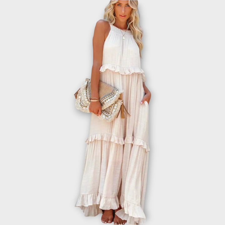 Dress with Thin Straps and Elegant Line Jasmine's Boutique Australia