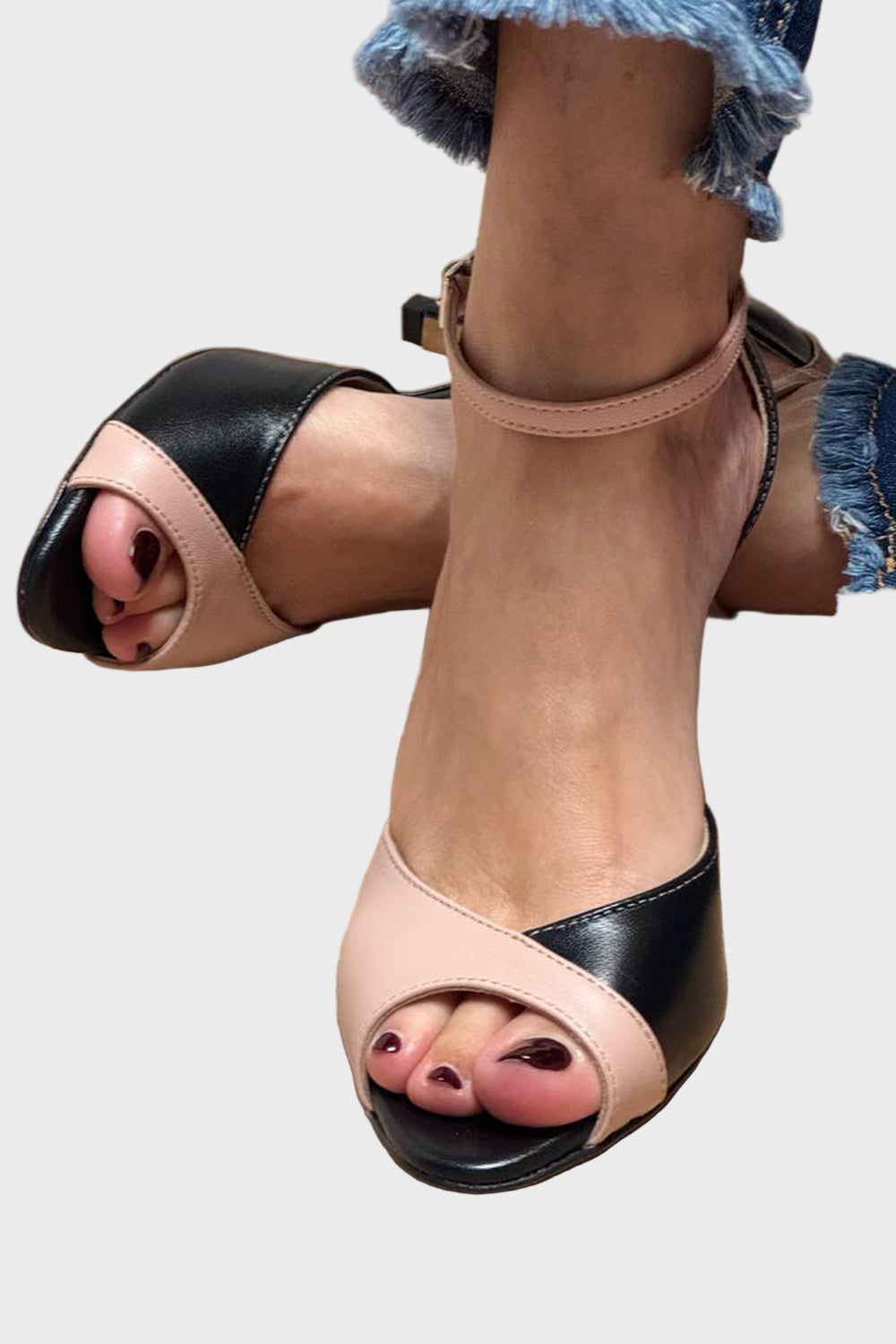 Elysse Two-Tone Open-Toe Heels Jasmine's Boutique Australia