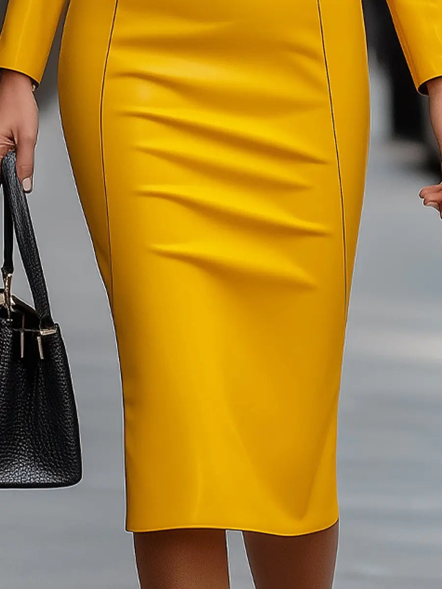Luxe Black Faux Leather Bodycon Midi Dress Jasmine's Boutique Australia