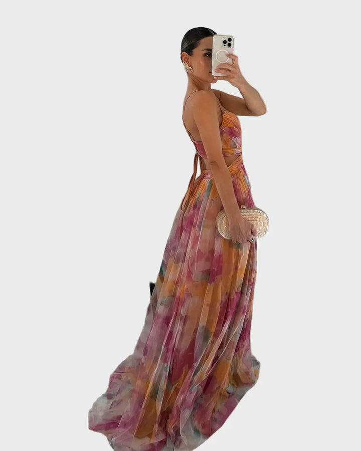 Multicolor Watercolor Maxi Dress Jasmine's Boutique Australia