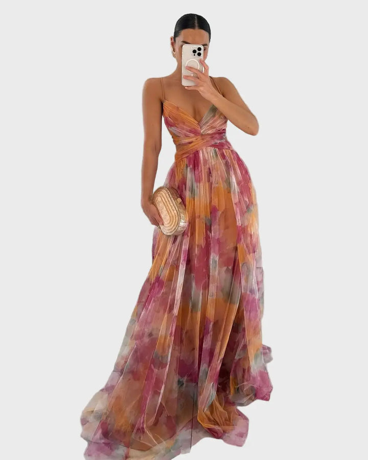 Multicolor Watercolor Maxi Dress Jasmine's Boutique Australia