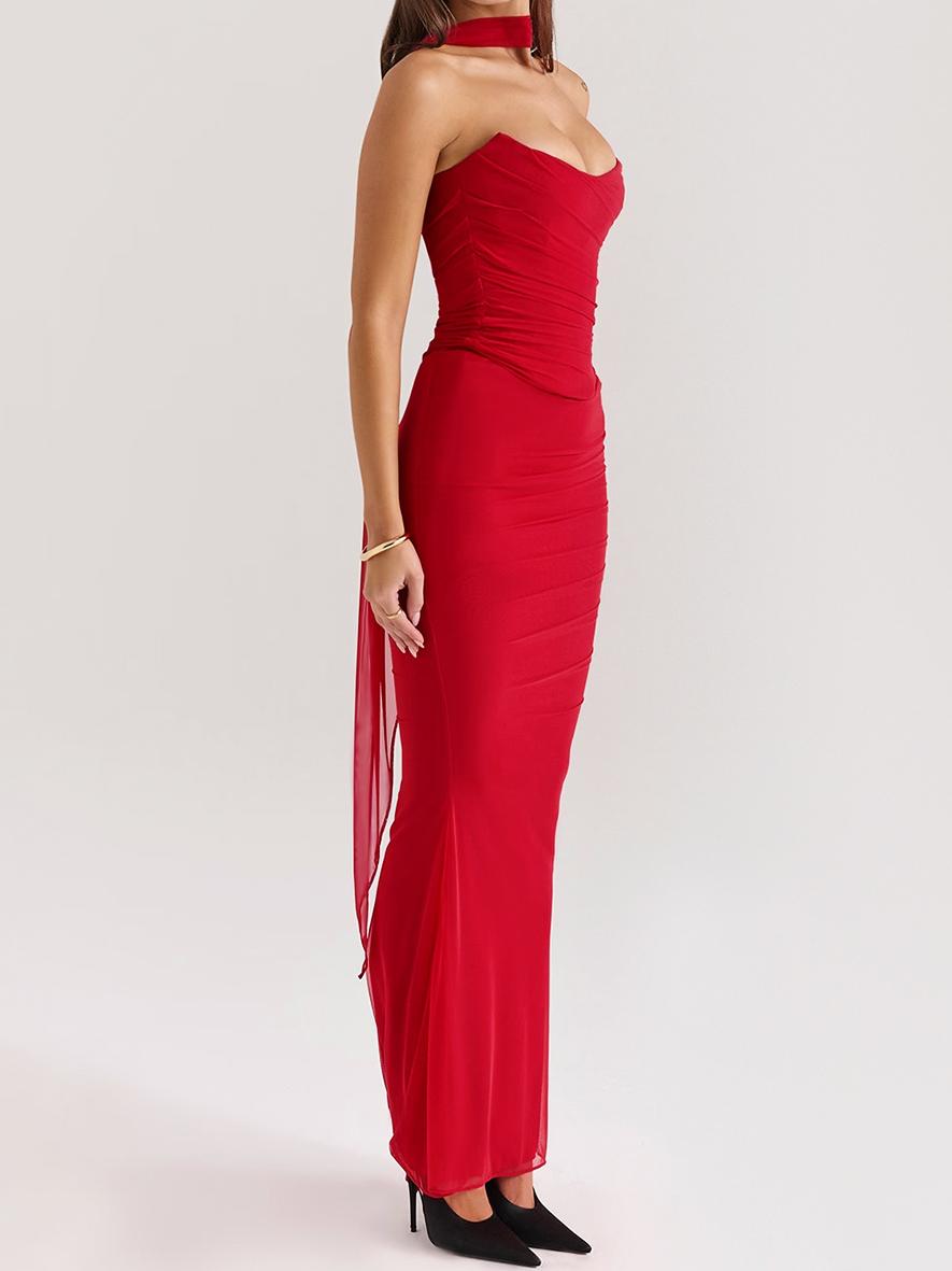 Red Strapless Bustier and Skirt Set Jasmine's Boutique Australia