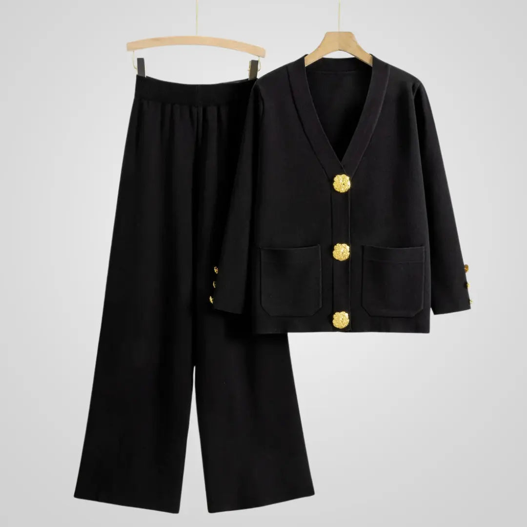 Gold Button Knit Set Jasmine's Boutique Australia