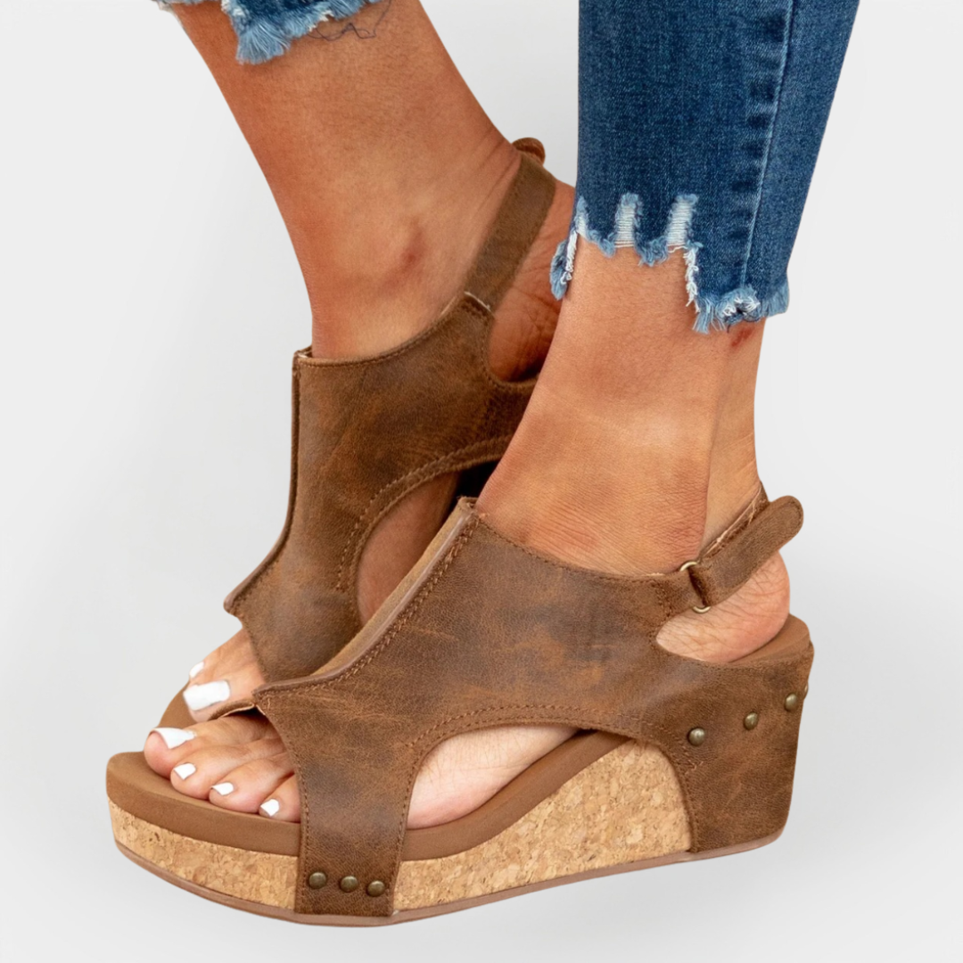Suede Sandals with Elevated Sole Liora Lane Boutique