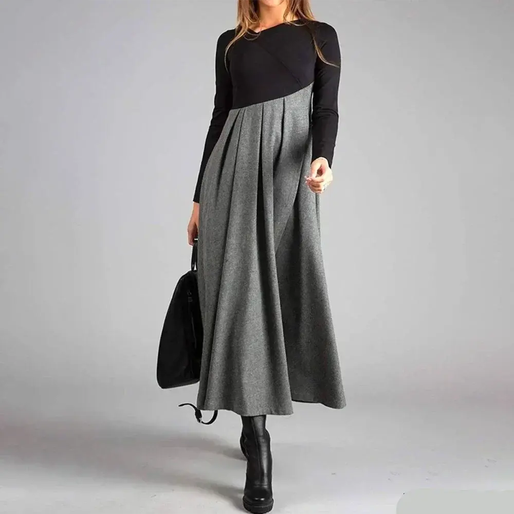 Two-Tone Pleated A-Line Maxi Dress Jasmine's Boutique Australia