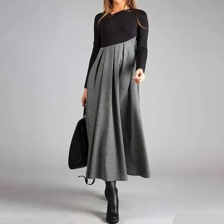 Two-Tone Pleated A-Line Maxi Dress Jasmine's Boutique Australia