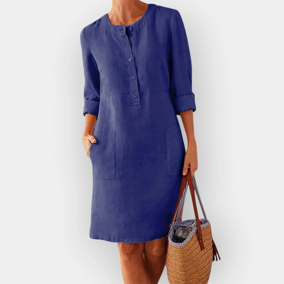 Elegant Cotton Midi Dress with Simple Design Jasmine's Boutique Australia