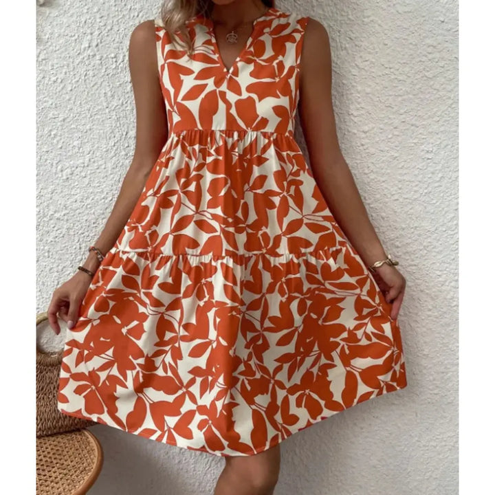 Monochrome Leaf A-Line Dress Jasmine's Boutique Australia