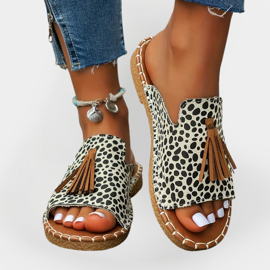 Handmade Impressive Sandals with Fringes Liora Lane Boutique