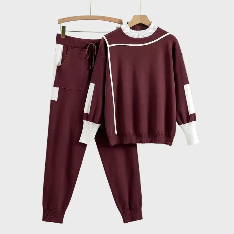Charcoal Grey Knit Loungewear Set Jasmine's Boutique Australia