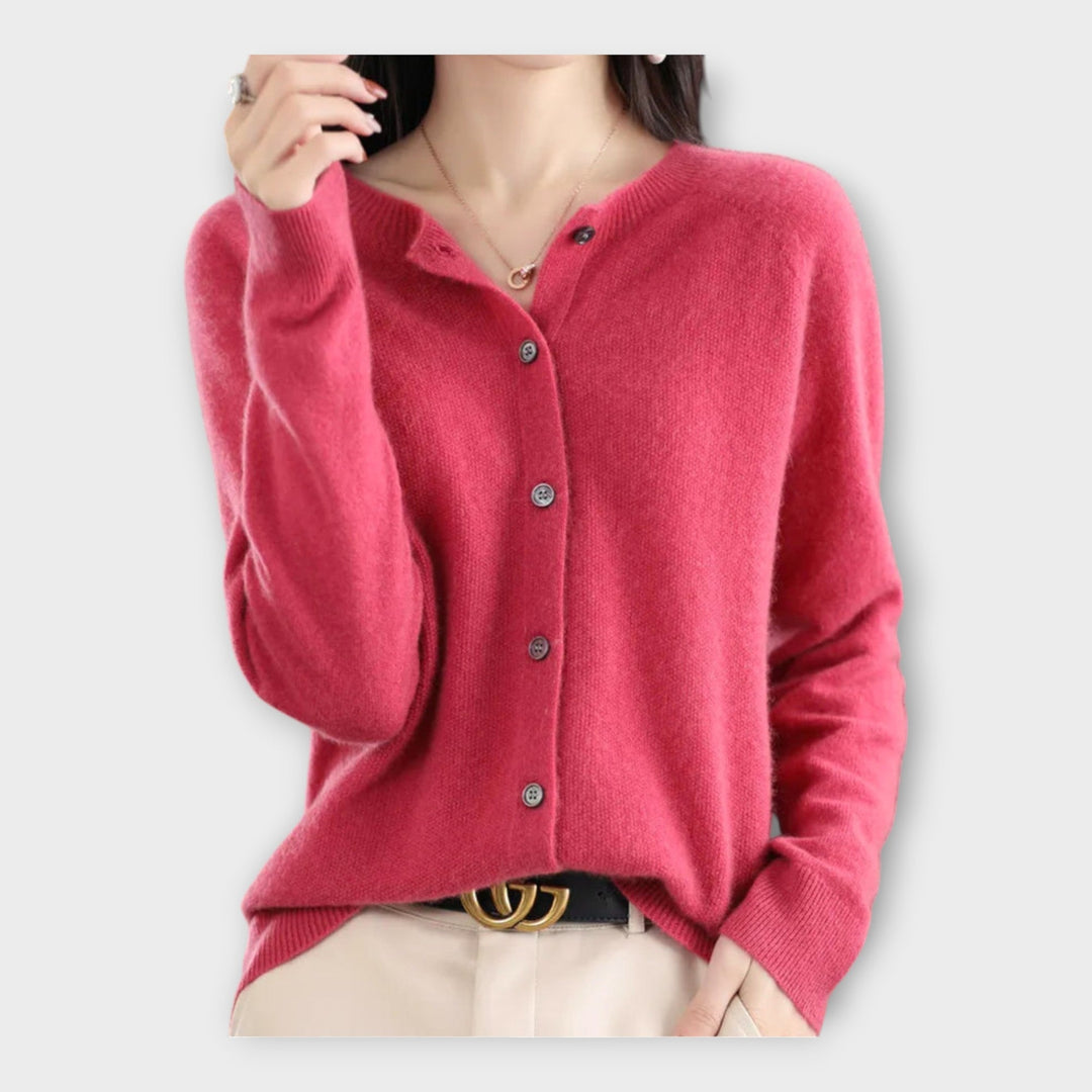 Elegant Buttoned Cardigan Liora Lane Boutique
