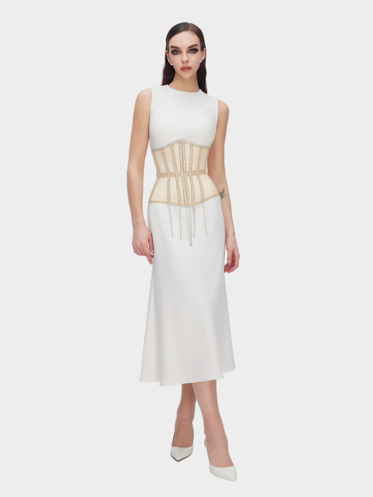 Pearl Ivory Grace Midi Skirt Jasmine's Boutique Australia