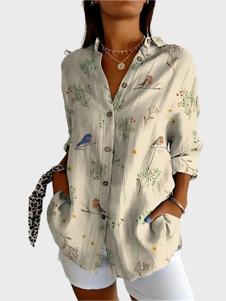 Cotton Blouse with Floral Design Jasmine's Boutique Australia