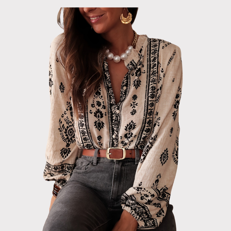 Chic Lantern Sleeve Blouse Top Liora Lane Boutique